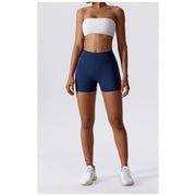 High Waist V-Back Scrunch Butt Yoga Shorts for Women Gym Cycling Fitness Activewear Tights - DancerInn