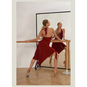 Women Irregular Wrap Silk Fringe Latin Dance Skirt for Tango and Salsa Dance ZY2450 - DancerInn