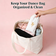 Pointe Shoe Bag - Breathable Mesh Canvas Drawstring Ballet Shoe Bag, Dance Bag for Shoes - DancerInn  Kids Dance Accessories