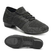 Dance Shoes for Jazz Dance Salsa Dance Shoes for Women Knitted Latin Ballroom Practice Shoes DancerInn