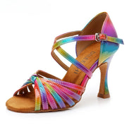 rainbow latin shoes ladies