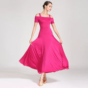 women short sleeve spaghetti strap ball gown party dress