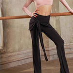 Latina Flared Pants - Women's Flare Dance Pants with High Waist Stretch Fabric for Yoga, Pilates, Belly Dancing - DancerInn  - 33954404827319 - 33954404827319