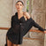 Black / One Size - Latin Dance Outfits - Long Sleeve Two Piece Dance Sets for Samba, Rumba, Cha-Cha, and Bullfighting