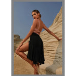 High Slit Skirt Black Latin Skirt Fringe Wrap Stretch Breathable - 30841748881591 - 30841748881591