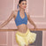 Blue / XS - Dance Bra Tops - Stretchy Halter Neck Crop Top with Pad, Open Back for Latin, Samba, Cha-Cha, Rumba