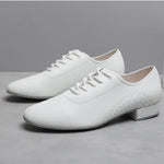 Ballroom Dance Shoes for Men - Leather Suede Sole Low Heel Dance Shoes for Latin Salsa & Tango Practice - DancerInn  - 32679599538359 - 32679599538359