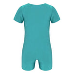 Boys Gymnastics Leotard - Short Sleeve Solid Color High Stretch Ballet Leotards for Girl and Boy - DancerInn  - 33374856085687 - 33374856085687