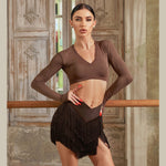 Fringe Dance Skirt - Multicolor Tassel Skirts with Built-in Shorts for Latin Dance - 32140114264247 - 32140114264247