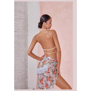 Women's Split Fringe Latin Dance Skirt with Handcrafted Round Waist Ring and 3D Mermaid Cut - DancerInn