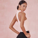 Black Dance Costume Leotard - Off Shoulder Camisole Dance Top with Choker Padded Bra for Latin Salsa Rumba Samba - DancerInn  - 34211072278711 - 34211072278711