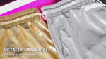 Mens Metallic Shorts - Shiny Rave Shorts Men with Sequin, Elastic Waist, and Pockets for Dance Performance - 32459541184695 - 32459541184695