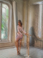 Top da ballo per donna - Top da ballo a maniche lunghe con scollo a V avvolgente e design allacciato per salsa latina, rumba e samba - 33963172855991 - 33963172855991