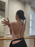 ダンス用レオタード レディース - 長袖 バックレス ボディスーツ ダンスウェア 内蔵ブラ付き ラテン サルサ ルンバ用 - 34378450010295 - 34378450010295