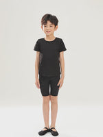 Boys Gymnastics Shorts & Ballet Shorts – Black, High-Waisted, Slim Fit with Breathable Stretch Cotton - 33033727279287 - 33033727279287