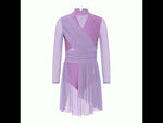 Latino Dance Dresses Girls – Rhinestone Mesh Gymnastics Kid Ice Skating Dresses and Dress for a Ballet - 36769135526071 - 36769135526071