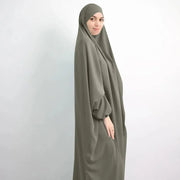 Women Full Cover Eid Hooded Muslim Hijab Dress Prayer Garment Jilbab Abaya Islamic Khimar Ramadan Gown - DancerInn