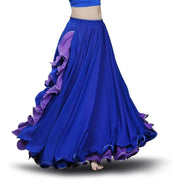 Women’s Chiffon Belly Dance Skirt with Slit Tribal Style Costumes for Belly Dancer - DancerInn