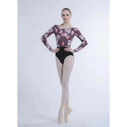 Women High Elastic Flower Anti-bacteria Ballet Practice Suits Female Ballet Gymnastics - DancerInn
