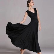 Women Multiple Colors Sleevesless Big Wing Ladies Adults Waltzing Tango Dancing Dresses Ballroom Costume Evening Party - DancerInn