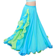 Women’s Chiffon Belly Dance Skirt with Slit Tribal Style Costumes for Belly Dancer - DancerInn