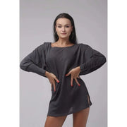 Women Concise Bat Sleeves Elastic Latin Dance Practice Wear Dance Clothes Samba Costumes - DancerInn