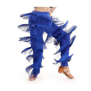 Girls Multi-color Tassel Fringe Samba Salsa Ballroom Latin Dance Pants - DancerInn
