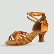 Women Multiple Colors Cowhide Sole Non-slip Satin Latin Ballroom Shoes Dance Sneakers BD211 - DancerInn