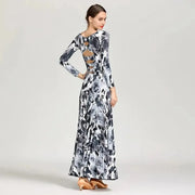 Women Hand-knotted Nylon Ice Silk Exquisite Ballroom Waltzing Tango Dancing Dress Modern Dance Costume - DancerInn