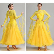 Women’s Rhinestone Standing Neck Ballroom Dance Competition Dresses YL7002 - DancerInn