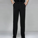 Herren-Latein-Tanzhose – Schwarze Tanzhose für Standard-, Modern- und Latein-Tanztraining mit Tasche und Gürtel - Schwarz / 28