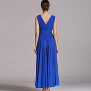 Women Multiple Colors Sleevesless Big Wing Ladies Adults Waltzing Tango Dancing Dresses Ballroom Costume Evening Party - DancerInn