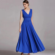 Women Multiple Colors Sleevesless Big Wing Ladies Adults Waltzing Tango Dancing Dresses Ballroom Costume Evening Party - DancerInn