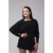 Women Concise Bat Sleeves Elastic Latin Dance Practice Wear Dance Clothes Samba Costumes - DancerInn