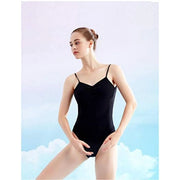 Women Cotton Spaghetti Straps Dance Camisole Ballet Leotards Dance Costumes - DancerInn