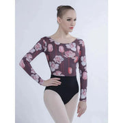 Women High Elastic Flower Anti-bacteria Ballet Practice Suits Female Ballet Gymnastics - DancerInn