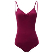 Women Cotton Spaghetti Straps Dance Camisole Ballet Leotards Dance Costumes - DancerInn