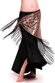 Women’s Belly Dance Hip Scarf with Sequin Tassel - Tribal Dancer Costume - DancerInn