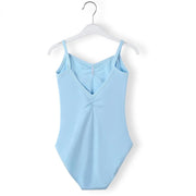 Girls Camisole Ballet Leotard Dancewear Cotton Gymnastics Leotard Strap Ballet Leotard Dress - DancerInn