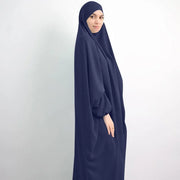 Women Full Cover Eid Hooded Muslim Hijab Dress Prayer Garment Jilbab Abaya Islamic Khimar Ramadan Gown - DancerInn