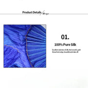 Multi Colors True Real Silk Belly Dance Fans Handmade Dyed Silk Belly Dance Long Fan Chinese Dance Fans - DancerInn