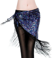 Women’s Belly Dance Hip Scarf with Sequin Tassel - Tribal Dancer Costume - DancerInn