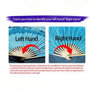 Multi Colors True Real Silk Belly Dance Fans Handmade Dyed Silk Belly Dance Long Fan Chinese Dance Fans - DancerInn