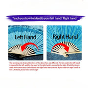 Multi Colors True Real Silk Belly Dance Fans Handmade Dyed Silk Belly Dance Long Fan Chinese Dance Fans - DancerInn