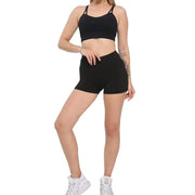 Women High Waist Elastic Breathable Seamless Dance Shorts Biker Fitness Shorts - DancerInn