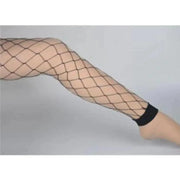 Womens Footless Black Fishnet Floral Delight Pantyhose Tights Dance Hosiery Stockings JU00021 - DancerInn