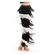 Girls Multi-color Tassel Fringe Samba Salsa Ballroom Latin Dance Pants - DancerInn