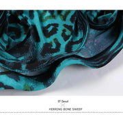 Women Leopard Short Sleeves Big A Hemline Spandex Latin Ballroom Dress Ball Gown Tango Costume YL7009 - DancerInn