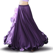 Women’s Chiffon Belly Dance Skirt with Slit Tribal Style Costumes for Belly Dancer - DancerInn