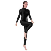 Women One Piece Long Sleeve High Elastic Convertable Dance Body Tights - DancerInn